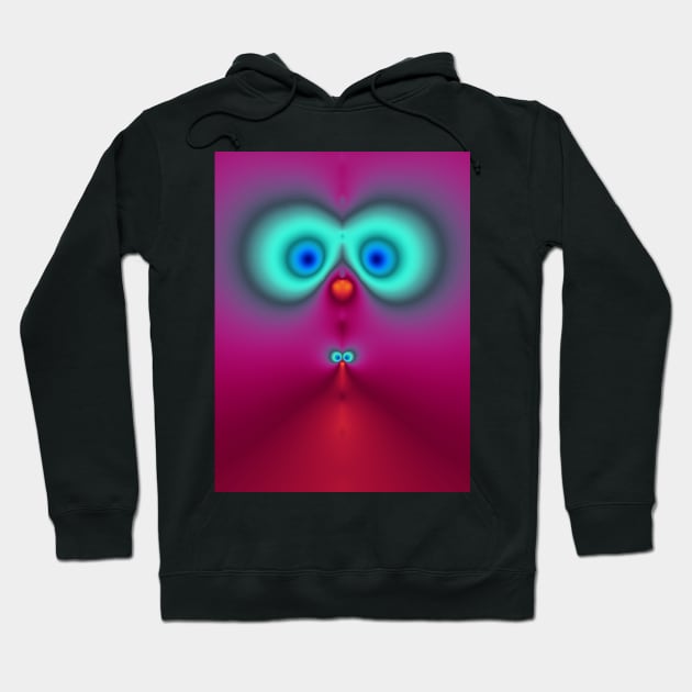 Cute fractal face two Hoodie by Coveante